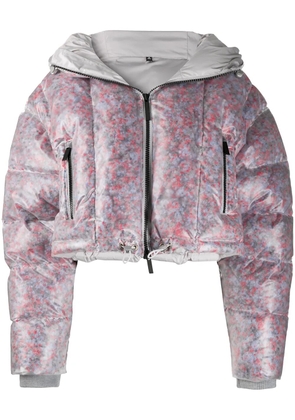 MCQ cropped transparent padded jacket - Red