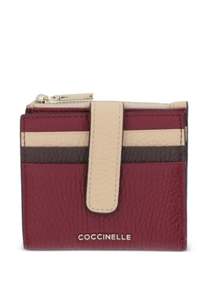 Coccinelle striped zip wallet - Red
