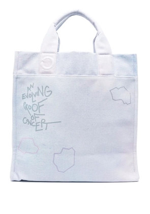 OBJECTS IV LIFE slogan-print cotton tote bag - Purple