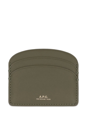 A.P.C. Demi Lune logo-detail card holder - Green