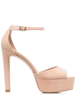 Stuart Weitzman platform suede sandals - Pink
