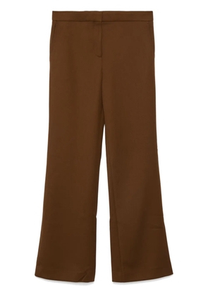 Tory Burch wool twill trousers - Brown