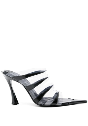 Mugler 95mm Plexi mules - Black
