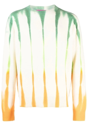 The Elder Statesman abstract-pattern cashmere jumper - Neutrals