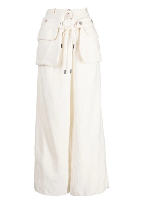 Masnada detachable-belt wide-leg trousers - Neutrals