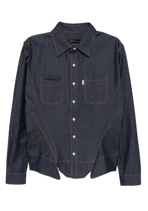JUNTAE KIM corset-style denim shirt - Blue