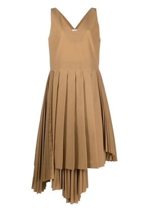 QUIRA sleeveless asymmetric-hem dress - Neutrals