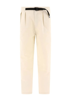 andBlue pleated-front trousers - White