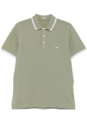 Fay logo-embroidered polo shirt - Green