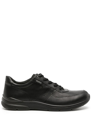 ECCO Irving logo-embossed leather sneakers - Black