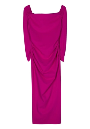 CHIARA BONI La Petite Robe off-shoulders pencil midi dress - Purple