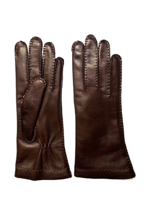 Restelli leather gloves - Brown