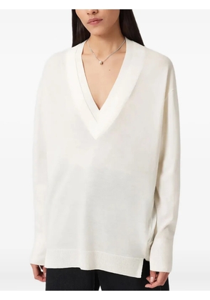 AllSaints Bern V-neck pullover - White