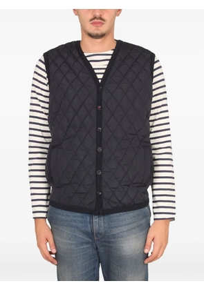 Saint James quilted button gilet - Blue