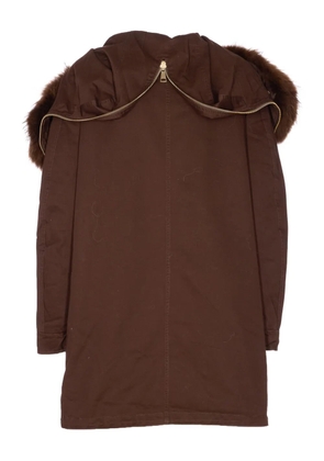 Sword faux-fur-trimmed buttoned jacket - Brown