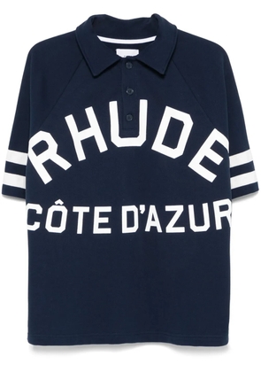 RHUDE Cote D'Azur polo shirt - Blue