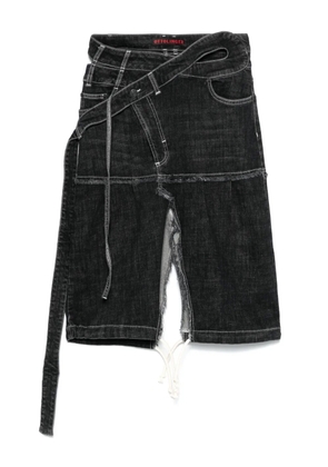 Ottolinger wrap denim skirt - Black