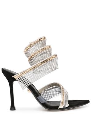 Alevì Bright-s 95mm crystal-embellished sandals - Black