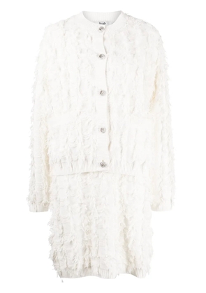 b+ab cotton button-up cardigan - White