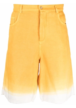 Federico Curradi tie-dye denim shorts - Yellow