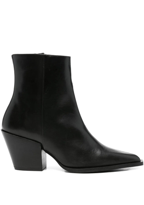 Pedro Miralles pointed-toe block-heel boots - Black