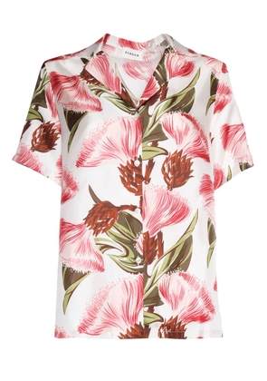 P.A.R.O.S.H. floral-print silk shirt - White