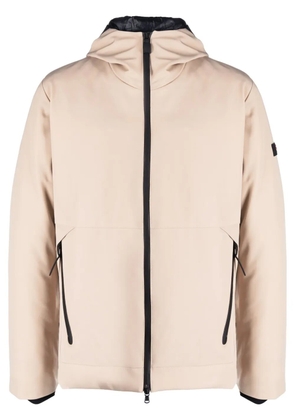 Peuterey logo-patch hooded jacket - Neutrals
