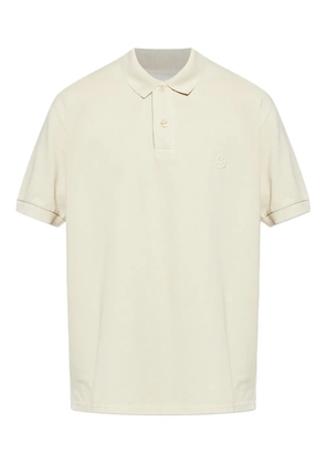 MARANT embroidered polo shirt - Neutrals