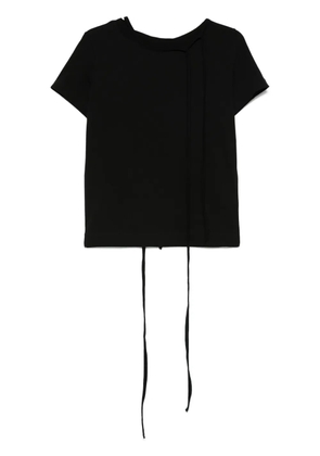 Yohji Yamamoto tie-detailed T-shirt - Black