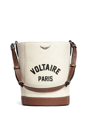 Zadig&Voltaire logo-print bucket bag - White