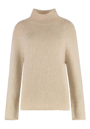 THE (Alphabet) turtleneck cashmere sweater - Neutrals
