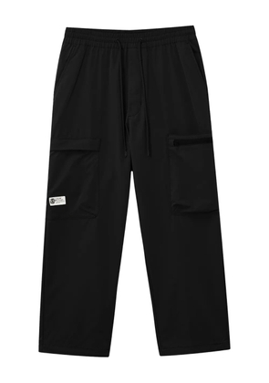 FINGERCROXX cargo-pocket drawstring-waist trousers - Black