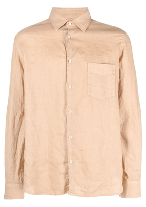 ASPESI long-sleeve linen shirt - Brown