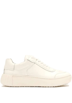 Primury Frank leather platform sneakers - White