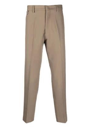 Low Brand pressed-crease cropped trousers - Neutrals