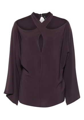 Federica Tosi crossover-neck blouse - Purple