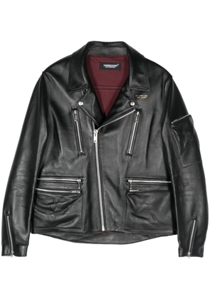 Undercover leather biker jacket - Black