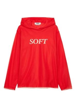 MSGM long-sleeve hoodie - Red