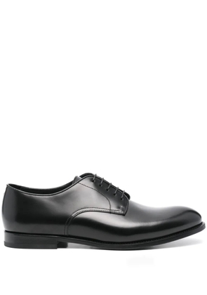 Doucal's lather derby shoes - Black