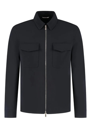 Marco Pescarolo zip-up overshirt - Blue