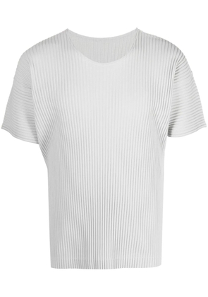 Homme Plissé Issey Miyake ribbed short-sleeve T-shirt - Grey