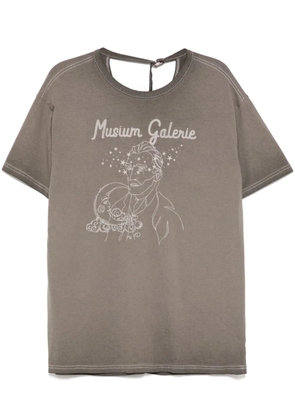 Musium Div. embroidered T-shirt - Grey