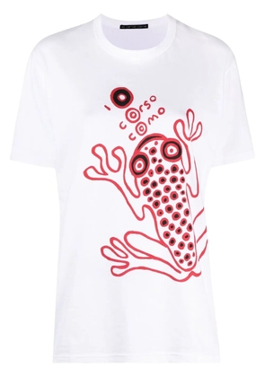 10 CORSO COMO frog-print logo T-shirt - White
