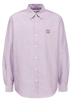 Maison Kitsuné Fox Head-embroidered shirt - Purple