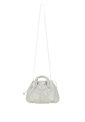 Hereu braided handle tote bag - Silver