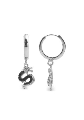 All the Luck in the World Big Dragon earrings - Silver