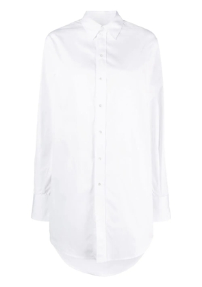 SA SU PHI long-length cotton shirt - White