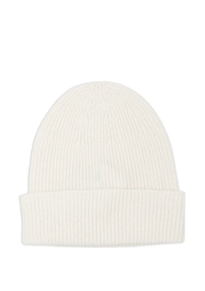 Kangra ribbed cashmere beanie - White