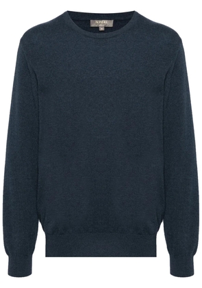 N.Peal Oxford round neck jumper - Blue