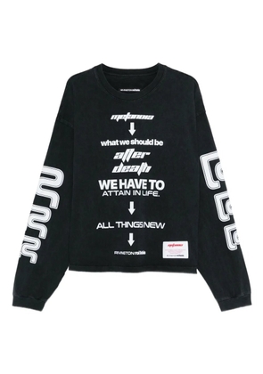 RIVINGTON ROI REBIS long sleeve graphic T-shirt - Black